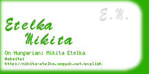 etelka mikita business card